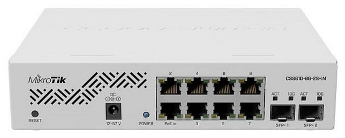 Комутатор MikroTik Cloud Smart Switch CSS610-8G-2S+IN