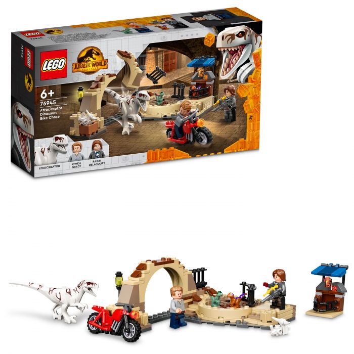 Конструктор LEGO Jurassic World Атроцираптор: погоня на мотоциклі