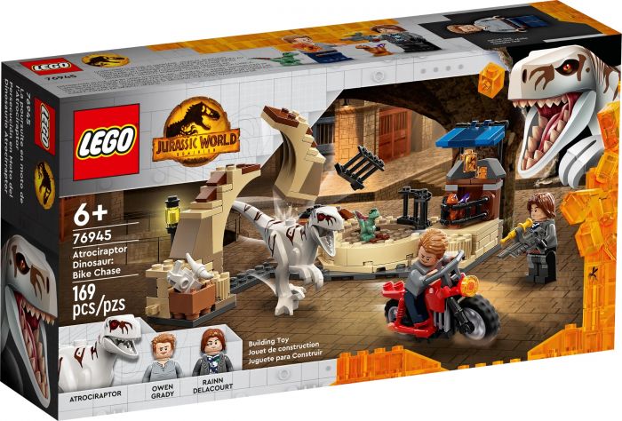 Конструктор LEGO Jurassic World Атроцираптор: погоня на мотоциклі