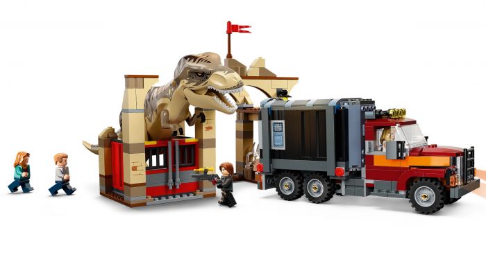 Конструктор LEGO Jurassic World Втеча атроцираптора та тиранозавра