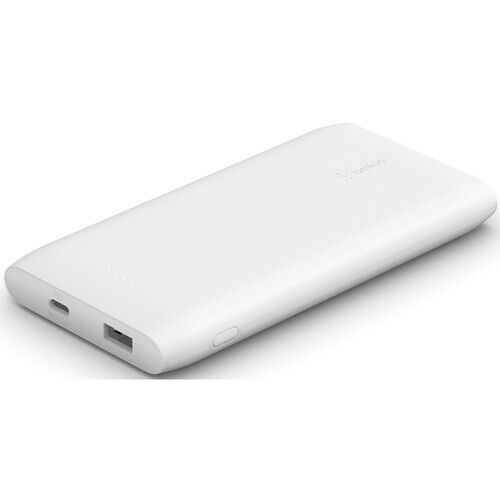 Універсальна літієва батарея Power Bank Belkin 10000mAh, 18W, USB-A, USB-C White