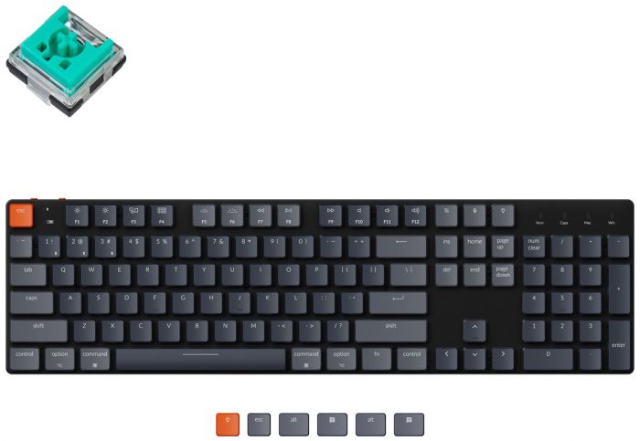 Клавіатура Keychron K5SE 104 Key Optical Mint RGB Hot-Swap WL UA Black