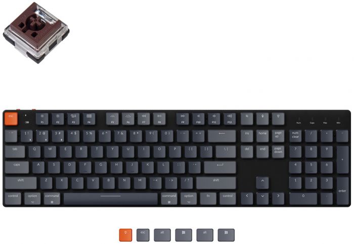 Клавіатура Keychron K5SE 104 Key Optical Brown White Led Hot-Swap WL UA Black