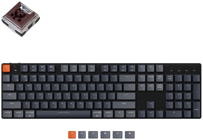 Клавіатура Keychron K5SE 104 Key Optical Brown RGB Hot-Swap WL UA Black