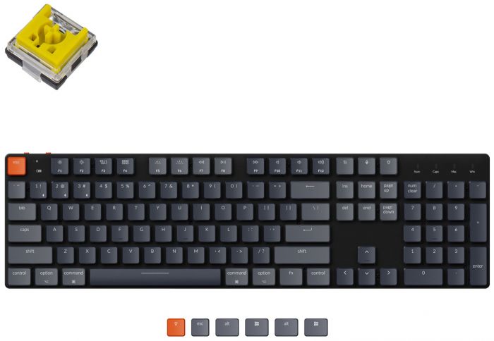 Клавіатура Keychron K5SE 104 Key Optical Banana White Led Hot-Swap WL UA Black