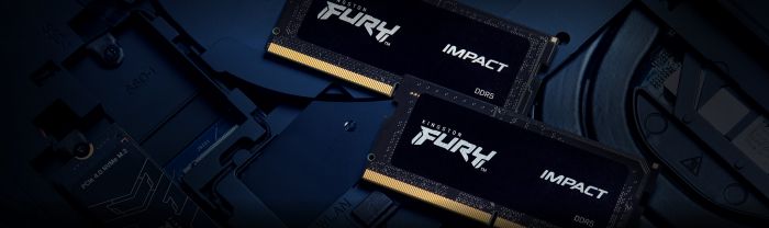 Пам'ять ноутбука Kingston DDR5 32GB KIT (16GBx2) 5600 FURY Impact PnP Пам'ять ноутбука Kingston DDR5 32GB KIT (16GBx2) 5600 FURY Impact PnP