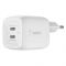 Мережевий ЗП Belkin Home Charger 45W GAN PD PPS Dual USB-С