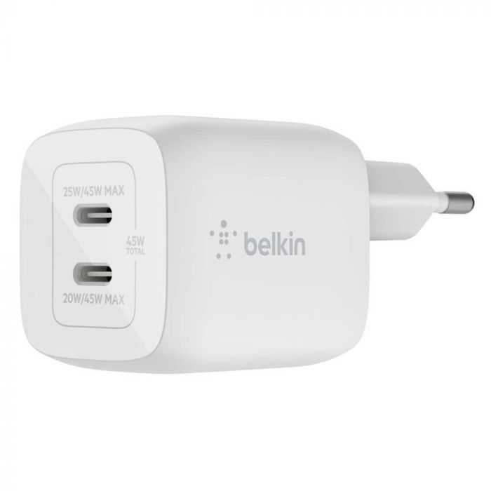 Мережевий ЗП Belkin Home Charger 45W GAN PD PPS Dual USB-С