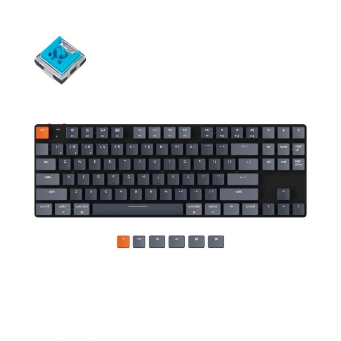 Клавіатура Keychron K1SE 87 Key Optical Blue White Led Hot-Swap WL UA Black