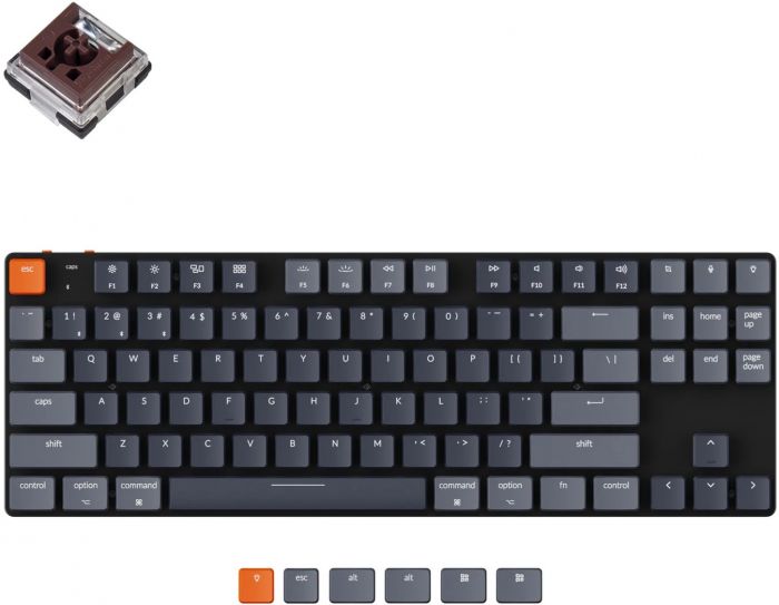 Клавіатура Keychron K1SE 87 Key Optical Brown RGB Hot-Swap WL UA Black