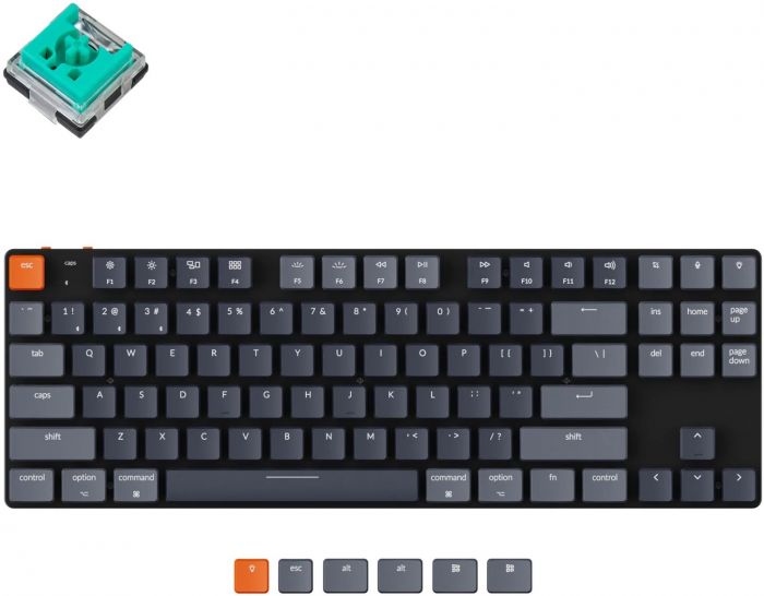 Клавіатура Keychron K1SE 87 Key Optical Mint RGB Hot-Swap WL UA Black