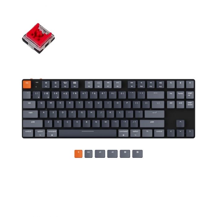 Клавіатура Keychron K1SE 87 Key Optical Red RGB Hot-Swap WL UA Black