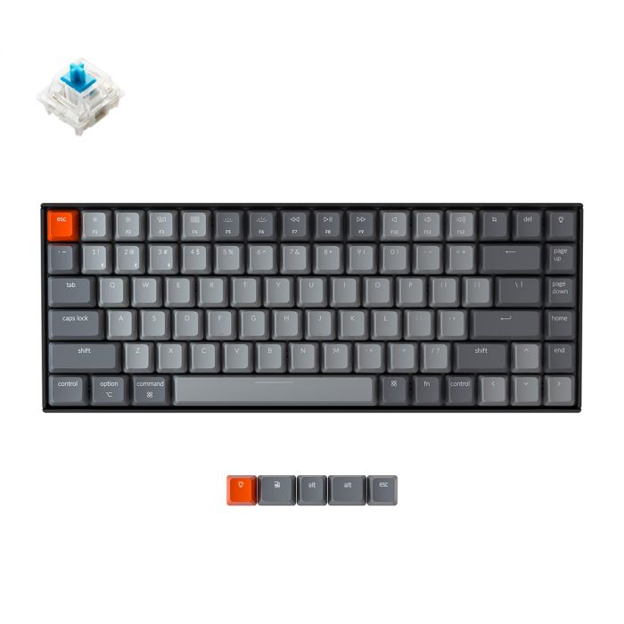 Клавіатура Keychron K2 84 Key Gateron G PRO Blue Hot-Swap RGB WL UA Black