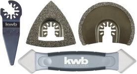 Набір насадок для реноватора 4 шт, для плитки, KWB Набір насадок для реноватора 4 шт, для плитки, KWB