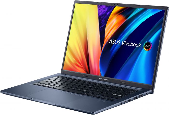 Ноутбук ASUS X1403ZA-KM100W 14 2.8K OLED/Intel i5-12500H/8/512F/int/W11/Blue