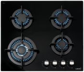 Варильна поверхня Cata газова на склі, 60см, чавун, CCI 6031 BK, чорний
