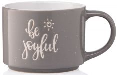 Чашка Ardesto Be joyful, 330 мл, сіра, кераміка