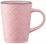 Чашка Ardesto  Relief, 320 мл, рожева, кераміка