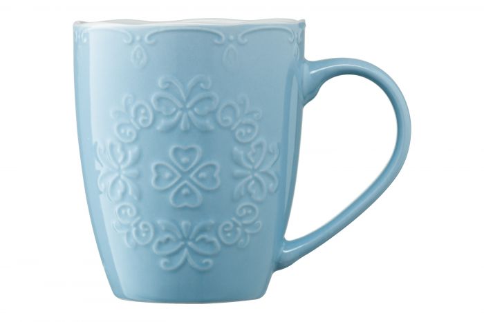 Чашка Ardesto Barocco, 330 мл, блакитна, порцеляна