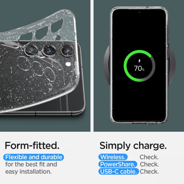 Чохол Spigen для Samsung Galaxy S23 Liquid Crystal Glitter, Crystal Quartz