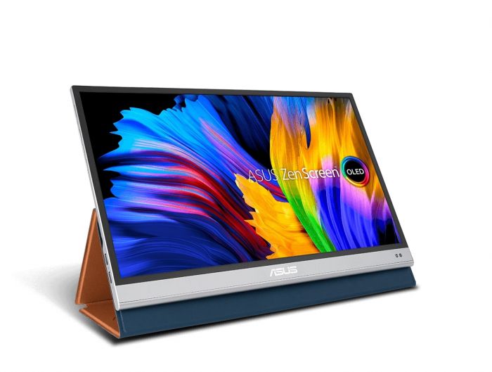 Монітор портативний LCD 13.3" Asus ZenScreen MQ13AH mHDMI, 2xUSB-C, OLED, 1ms, 100%DCI-P3, HDR10, Smart cover