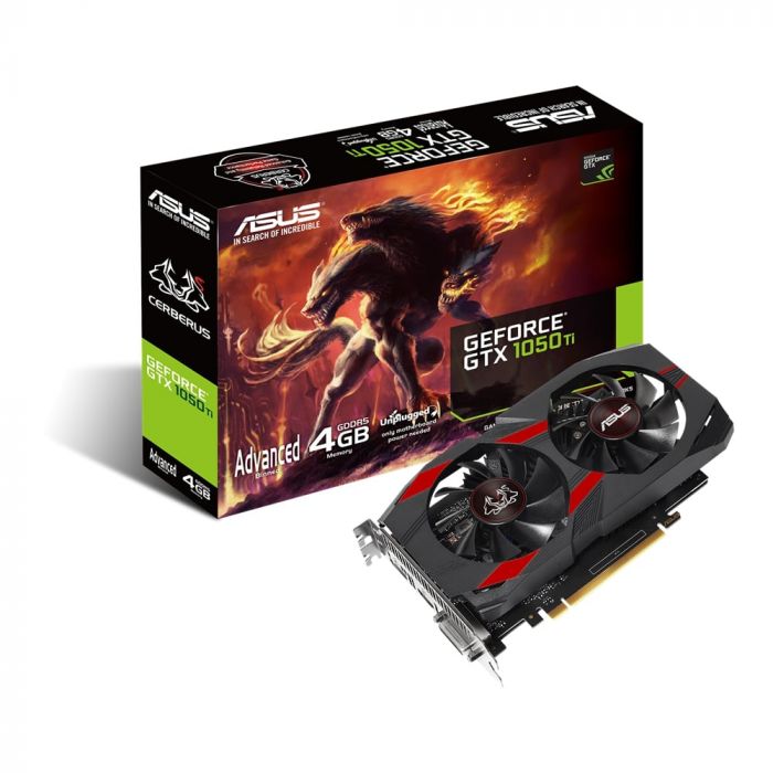 Відеокарта ASUS GeForce GTX 1050 TI 4GB GDDR5 OC CERBERUS CERBERUS-GTX1050TI-A4G