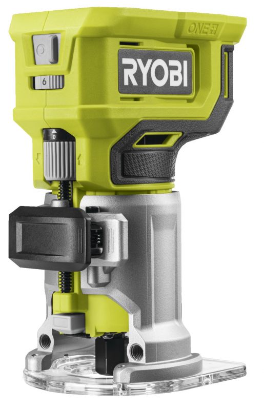 Фрезер кромковий Ryobi RTR18-0, ONE+ 18В, 1/4?, мікрорегулювання, LED підсвічування (без АКБ та ЗУ)