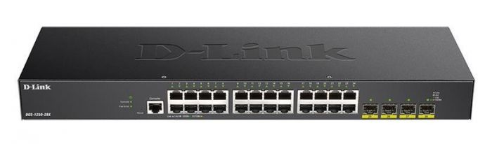 Комутатор D-Link DGS-1250-28X/E 24xGE, 4xSFP+, WebSmart