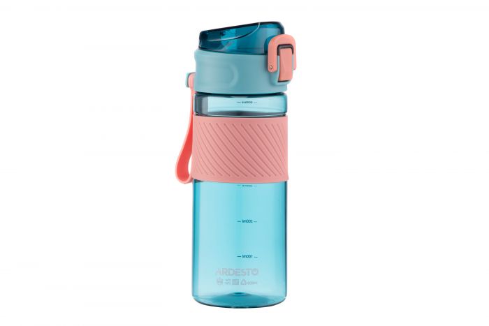 Пляшка для води Ardesto Active 600 мл, блакитна, пластик