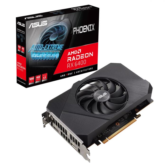 Вiдеокарта ASUS Radeon RX 6400 4GB GDDR6 PH PH-RX6400-4G