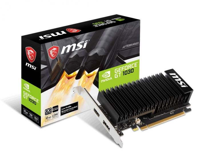 Відеокарта MSI GeForce GT1030 2GB DDR4 Low Profile Silent OC GT 1030 2GHD4 LP OC