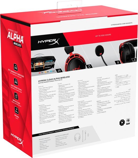 Гарнітура HyperX Cloud Alpha WL, Black/Red