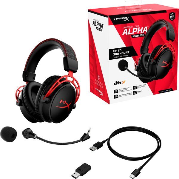 Гарнітура HyperX Cloud Alpha WL, Black/Red