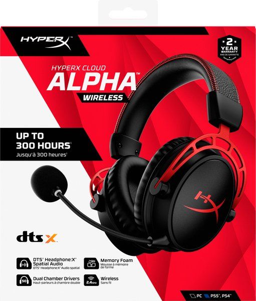 Гарнітура HyperX Cloud Alpha WL, Black/Red