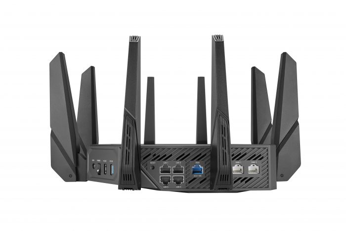 Маршрутизатор ASUS AXE16000 Wi-Fi 6E 4xGE LAN 1x2.5GE WAN 2x10GE LAN/WAN 1xUSB3.2 1xUSB2.0 MU-MIMO OFDMA MESH gaming