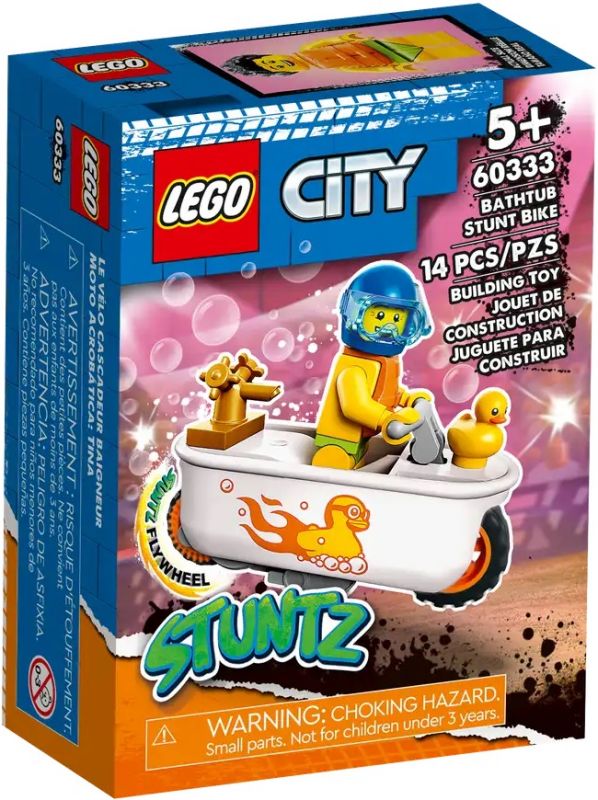 Конструктор LEGO City Stuntz Каскадерський мотоцикл для гри у ванні