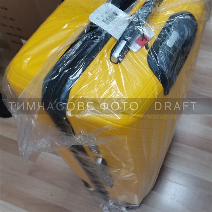 Набір пластикових валіз 2E, SIGMA,(L+M+S), 4 колеса, жовтий