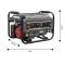 Генератор бензиновий GRAPHITE 58G904, 2.0/2.2кВт, 1х12В та 2х230В (16А), бак 15л, 360г/кВтГ, 40 кг