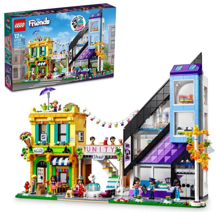 Конструктор LEGO Friends Квіткові та дизайнерські крамниці у центрі міста