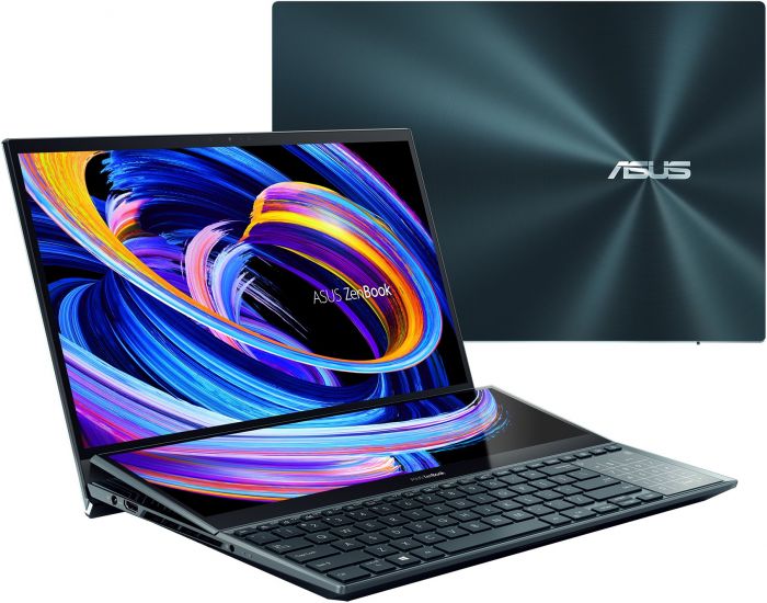 Ноутбук ASUS Zenbook Pro Duo UX582ZM-KY083W 15.6FHD Touch OLED/Intel i7-12700H/32/1024F/NVD3060-6/W11/Blue