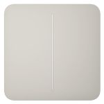 Кнопка для двоклавішного вимикача Ajax SoloButton 2-gang for LightSwitch, Jeweler, бездротовий, oyster