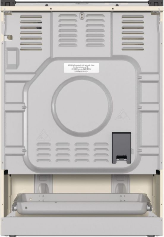 Плита Gorenje GKS6C70CLI комбінована, 71л, 60x60см, дисплей, газ-контроль, чавун, слонової кістки