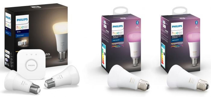 Набір Philips Hue (Bridge, лампа E27 White 2шт, лампа E27 RGB 2шт)