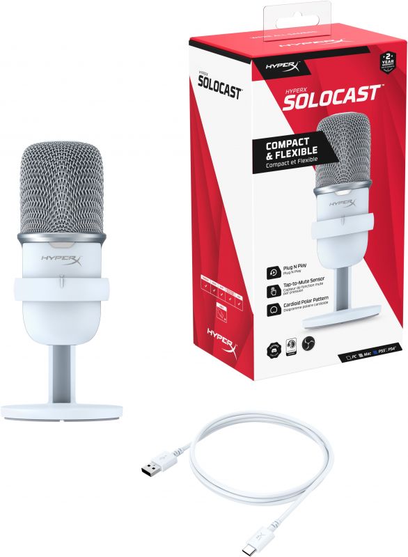 Мікрофон HyperX SoloCast, White