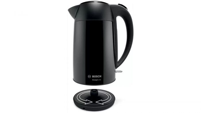 Електрочайник Bosch, 1.7л, метал, чорний