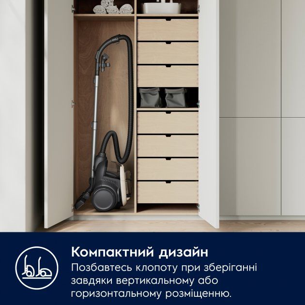 Пилосос Electrolux контейнерний, 700Вт, конт пил -1,6л, HEPA13, 6 насадок, білий