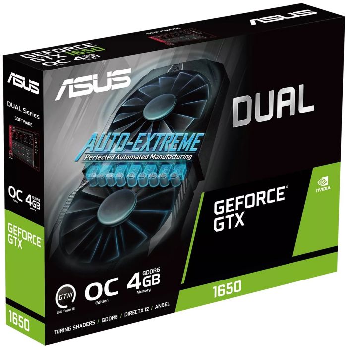 Відеокарта ASUS GeForce GTX 1650 4GB GDDR6 OC DUAL DUAL-GTX1650-O4GD6-P-V2