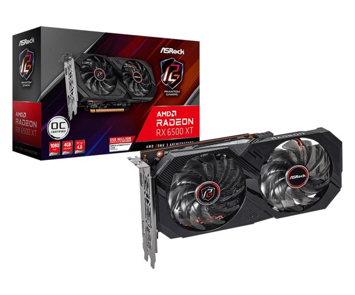 Відеокарта ASRock Radeon RX 6500 XT 4GB GDDR6 Phantom Gaming OC