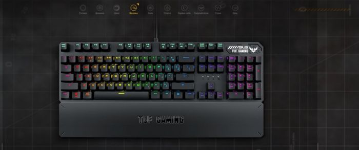 Клавіатура ASUS TUF Gaming K3 RGB 104key Kailh RD USB UA Black