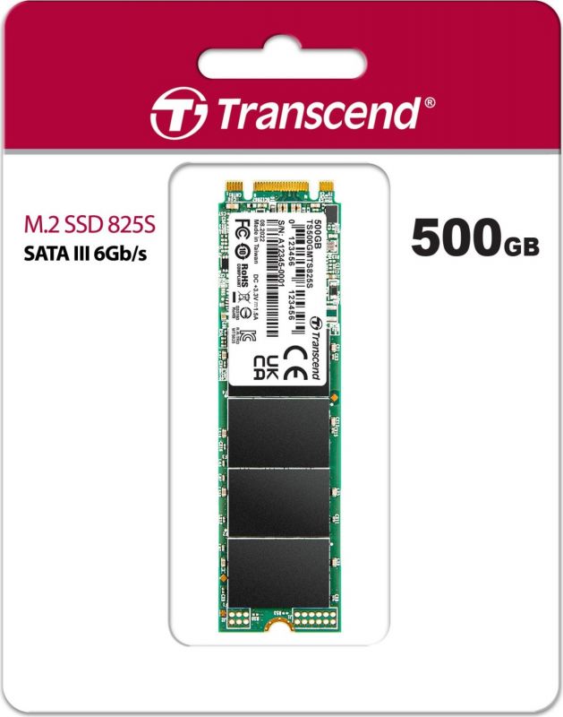 Накопичувач SSD Transcend M.2 500GB SATA 825S